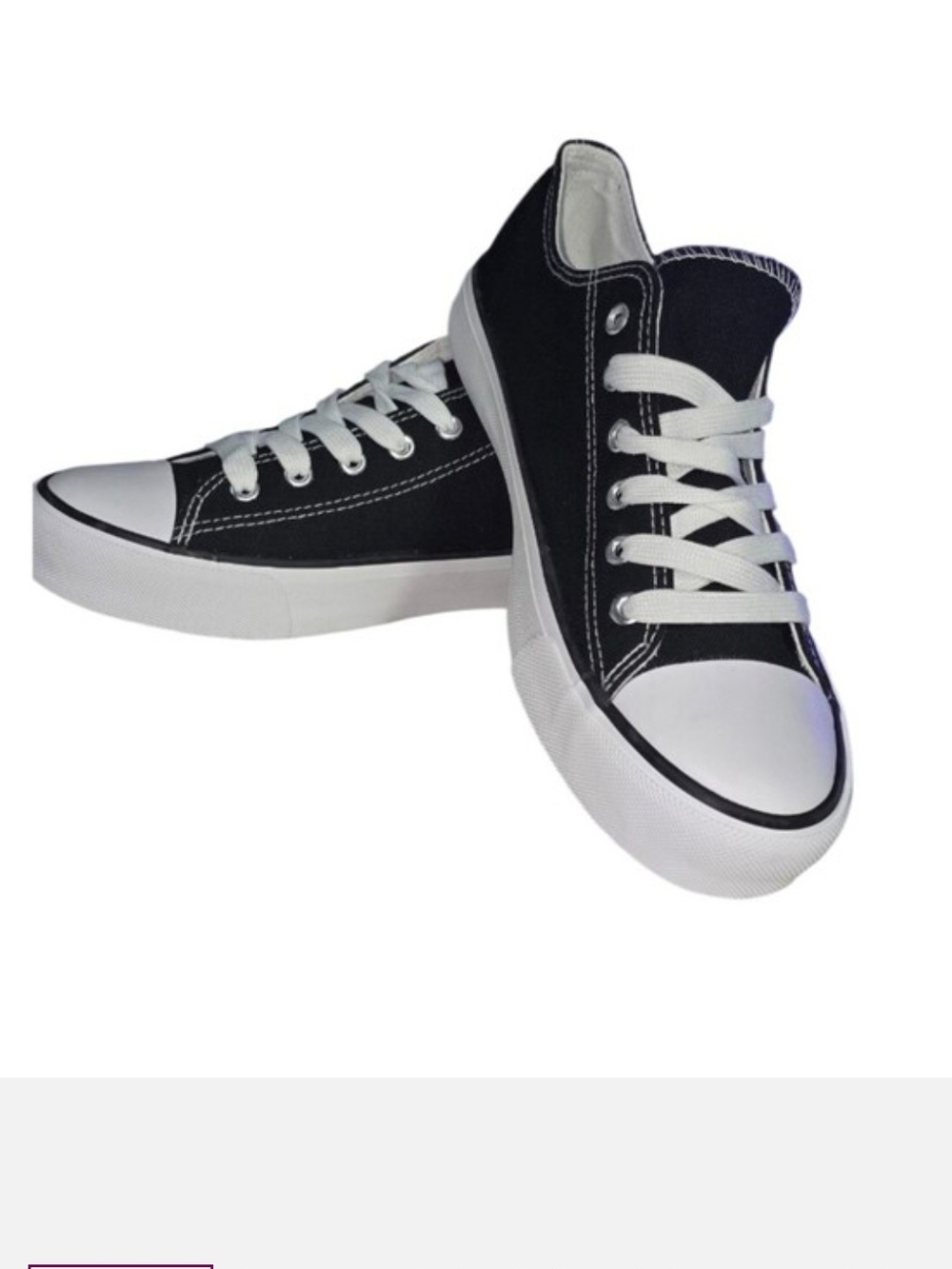 Classic Black Canvas Low-Top Sneakers - Timeless Casual Style